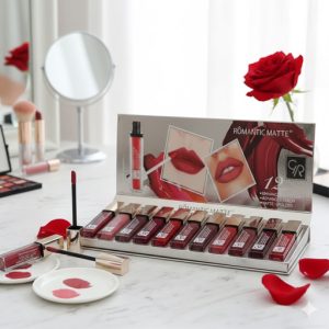 Romantic Matte Lip Gloss – 24 Hours Long-Lasting Wear, Smooth Velvet Finish, Smudge-Proof